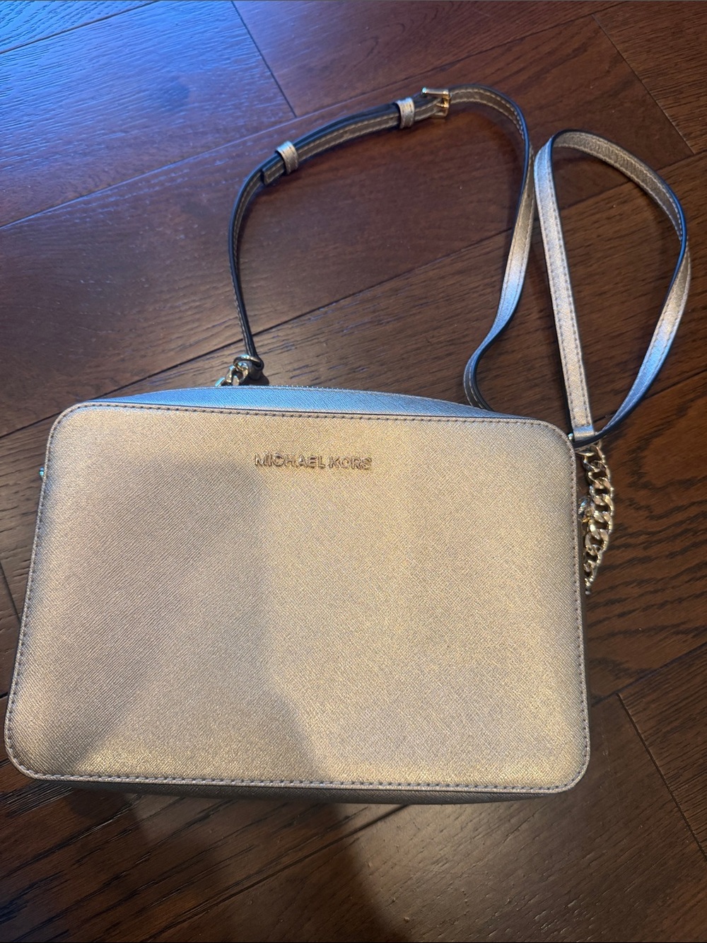 Michael Kors Shimmery Rose Gold Crossbody Bag